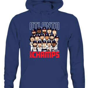 Atlanta Braves 2021 World Series Champions Roster T Shirt CAUH navy front.jpg