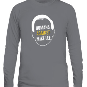 Humans Against Mike Lee Shirt CALS graphite heather front.jpg