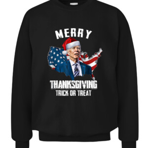 Funny Joe Biden Merry Thanksgiving USA Flag Anti Biden T Shirt Funny Joe Biden Happy Easter Republican Christmas CACS black front.jpg