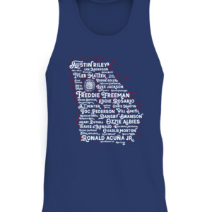 Atlanta 2021 Champs Rosters T Shirt Atlanta Braves 2021 World Series Champions CATT navy front.jpg