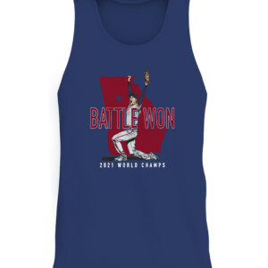 BATTLE WON SHIRT FREDDIE FREEMAN Atlanta Braves 2021 World Series Champions CATT navy front.jpg