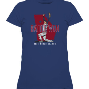 BATTLE WON SHIRT FREDDIE FREEMAN Atlanta Braves 2021 World Series Champions CAWTS navy front.jpg