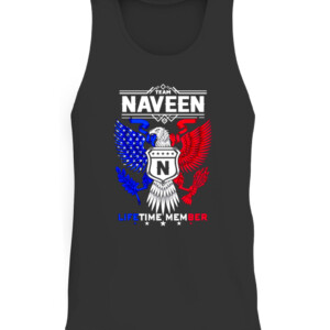 Naveen Name T Shirt Naveen Eagle Lifetime Member Legend CATT black front.jpg