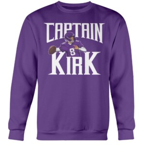 CAPTAIN KIRK SHIRT KIRK COUSINS Minnesota Vikings Crewneck