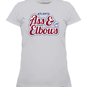 ASS AND ELBOWS SHIRT Atlanta Braves 2021 World Series Champions CAWTS heather grey front.jpg
