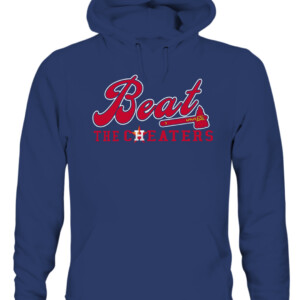 BEAT THE CHEATERS SHIRT Atlanta Braves 2021 World Series Champions CAUH navy front.jpg