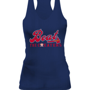 BEAT THE CHEATERS SHIRT Atlanta Braves 2021 World Series Champions CAWT navy front.jpg