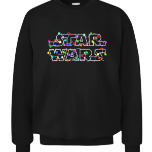 Star Wars Christmas Lights Logo T Shirt CACS black front.jpg