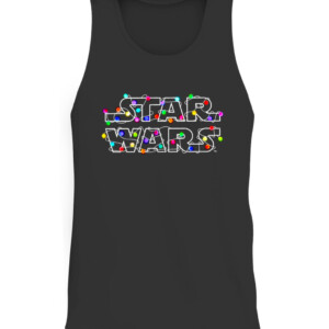 Star Wars Christmas Lights Logo T Shirt CATT black front.jpg