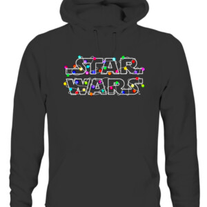 Star Wars Christmas Lights Logo T Shirt CAUH black front.jpg