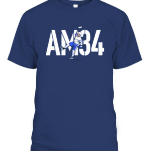AM34 SHIRT Auston Matthews Toronto Maple Leafs CAPT navy front.jpg