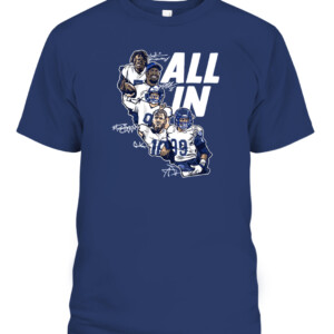 ALL IN SHIRT Von Miller Aaron Donald Matthew Stafford Cooper Kupp and Jalen Ramsey Los Angeles Rams CAPT navy front.jpg