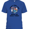 Disney Lilo and Stitch Don't Feel Like Being an Adult Tee Funny Humor Disneyland Graphic Adult T Shirt CABT royal front.jpg