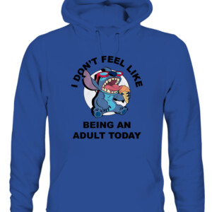 Disney Lilo and Stitch Don't Feel Like Being an Adult Tee Funny Humor Disneyland Graphic Adult T Shirt CAUH royal front.jpg