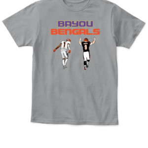 BAYOU B SHIRT BAYOU BENGALS Ja'Marr Chase Joe Burrow Cincinnati Bengals APKT sport grey front.jpg