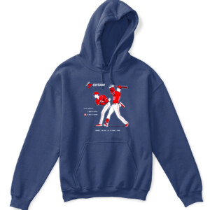 Ohtani Is A Cheat Code T Shirt Shohei Ohtani Los Angeles Angels APKH navy front.jpg