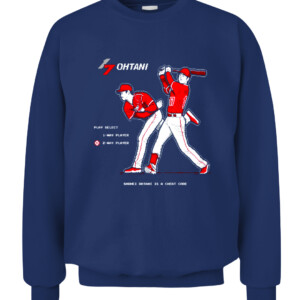 Ohtani Is A Cheat Code T Shirt Shohei Ohtani Los Angeles Angels CACS navy front.jpg
