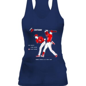 Ohtani Is A Cheat Code T Shirt Shohei Ohtani Los Angeles Angels CAWT navy front.jpg