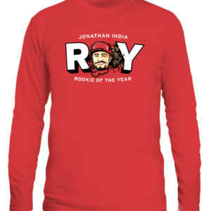 ROOKIE OF THE YEAR SHIRT JONATHAN INDIA Cincinnati Reds CALS red front.jpg