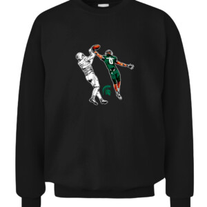 THE CHARLES BRANTLEY INTERCEPTION SHIRT Michigan State Spartans football Charles Brantley CACS black front.jpg
