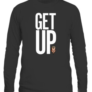 Get Up Shirt Rockstar Spud Drake Maverick WWE CALS black front.jpg