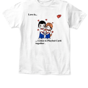 Love Is... Listen To Playboi Carti Together Shirt LOVE RINGER TEE APKT white front.jpg