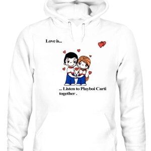 Love Is... Listen To Playboi Carti Together Shirt LOVE RINGER TEE CAUH white front.jpg