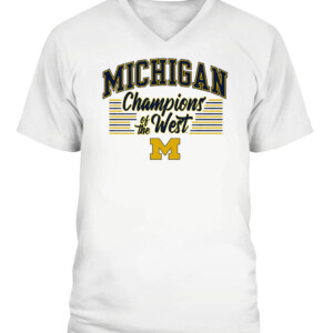 20dde8MICHIGAN CHAMPIONS OF THE WEST SHIRT Michigan Wolverines945125b4d5a1d2b886ea164bd CAVN white front.jpg