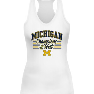 MICHIGAN CHAMPIONS OF THE WEST SHIRT Michigan Wolverines CAWT white front.jpg