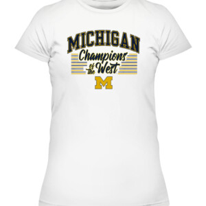 MICHIGAN CHAMPIONS OF THE WEST SHIRT Michigan Wolverines CAWTS white front.jpg
