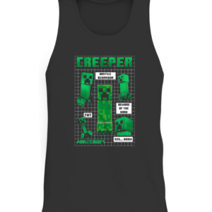 Minecraft Hostile Behavior Boss Mobs T Shirt CATT black front.jpg