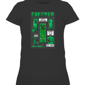 Minecraft Hostile Behavior Boss Mobs T Shirt CAWTS black front.jpg