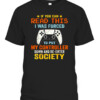 I Was Forced To Put My Controller Down Funny Gaming T shirt CABT black front.jpg