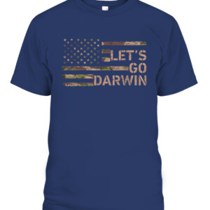 Let’s Go Darwin American Flag Camo Women Men Lets Go Darwin T Shirt CABT navy front.jpg