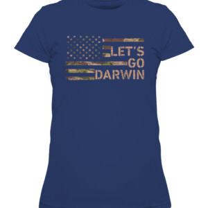 Let’s Go Darwin American Flag Camo Women Men Lets Go Darwin T Shirt CAWTS navy front.jpg