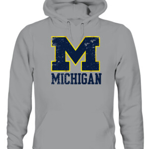 BLOCK M STACK SHIRT Michigan Wolverines CAUH sport grey front.jpg