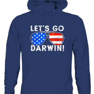 Aviator Sunglasses American Flag Let’s Go Darwin T Shirt CAUH navy front.jpg