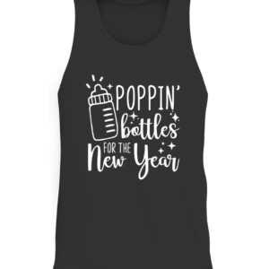 Poppin Bottles For The New Year T Shirt CATT black front.jpg