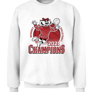 WISCO VB CHAMPIONS SHIRT Wisconsin Badgers #bumpsetspike CACS white front.jpg