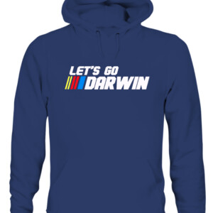 Lets Go Darwin Funny Sarcastic Women Men Let’s Go Darwin T Shirt CAUH navy front.jpg