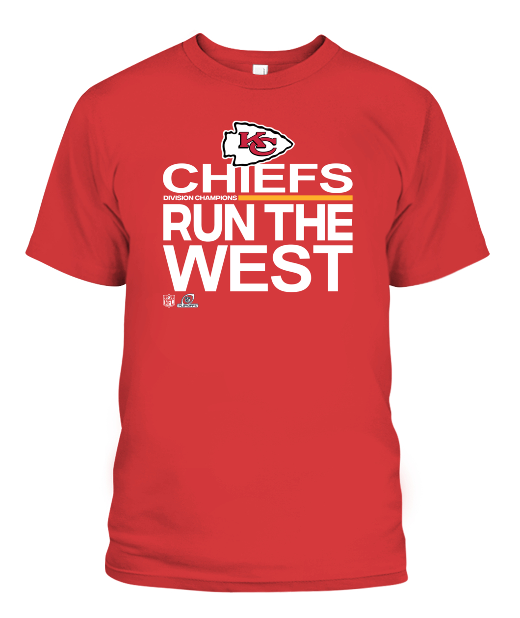 CHIEFS RUN THE WEST SHIRT 2021 AFC West Division Champions Kansas City Chiefs-CAPT-red-front.jpg CHIEFS RUN THE WEST SHIRT 2021 AFC West Division Champions Kansas City Chiefs CAPT red front.jpg