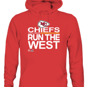 CHIEFS RUN THE WEST SHIRT 2021 AFC West Division Champions Kansas City Chiefs CAUH red front.jpg