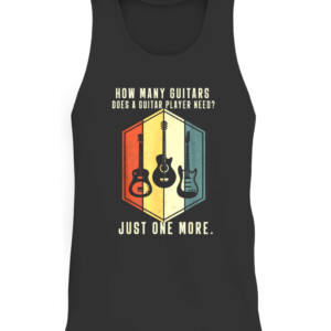 How Many Guitars Gifts For Men Guitar Players Music Vintage T Shirt CATT black front.jpg