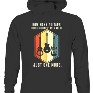 How Many Guitars Gifts For Men Guitar Players Music Vintage T Shirt CAUH black front.jpg