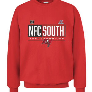 BUCS 2021 NFC South Division Champions Shirt Tampa Bay Buccaneers CACS red front.jpg