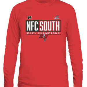 BUCS 2021 NFC South Division Champions Shirt Tampa Bay Buccaneers CALS red front.jpg