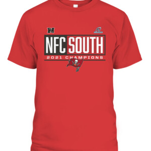 BUCS 2021 NFC South Division Champions Shirt Tampa Bay Buccaneers CAPT red front.jpg