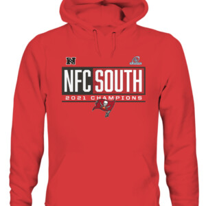 BUCS 2021 NFC South Division Champions Shirt Tampa Bay Buccaneers CAUH red front.jpg
