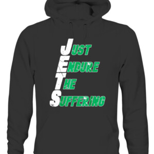 Funny Jets Just Endure The Suffering Football T Shirt New York Jets CAUH black front.jpg