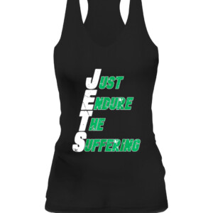 Funny Jets Just Endure The Suffering Football T Shirt New York Jets CAWT black front.jpg